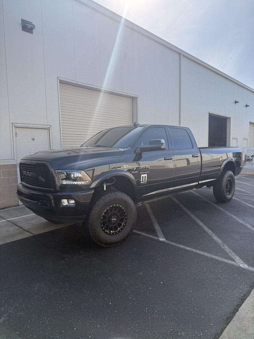 Dark gray Ram 2500 exterior after detail