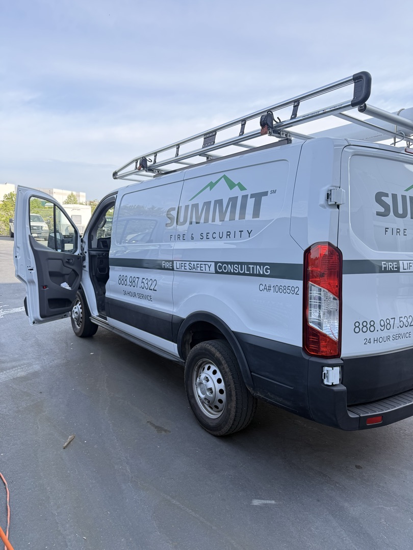 Summit Fire & Security fleet van side