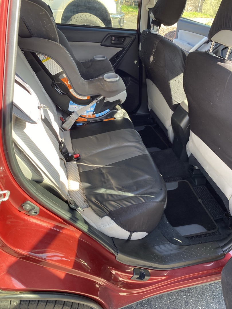 Red vehicle interior detail
